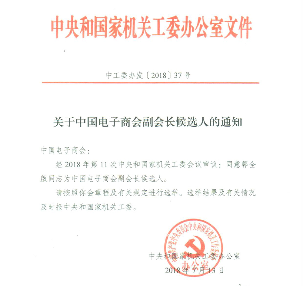 关于中国电子商会副会长候选人的公示