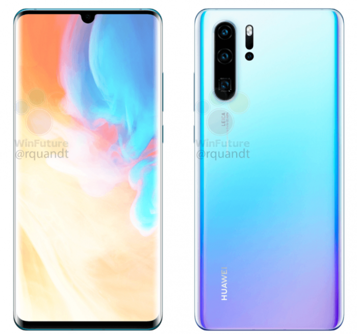 华为P30/P30 Pro渲染图曝光:3月26日发布