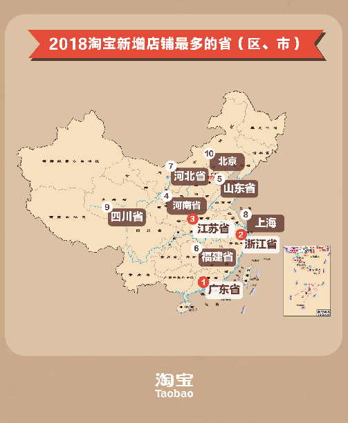 淘宝发布“入淘”热力榜,江浙沪“包邮区”表现抢眼