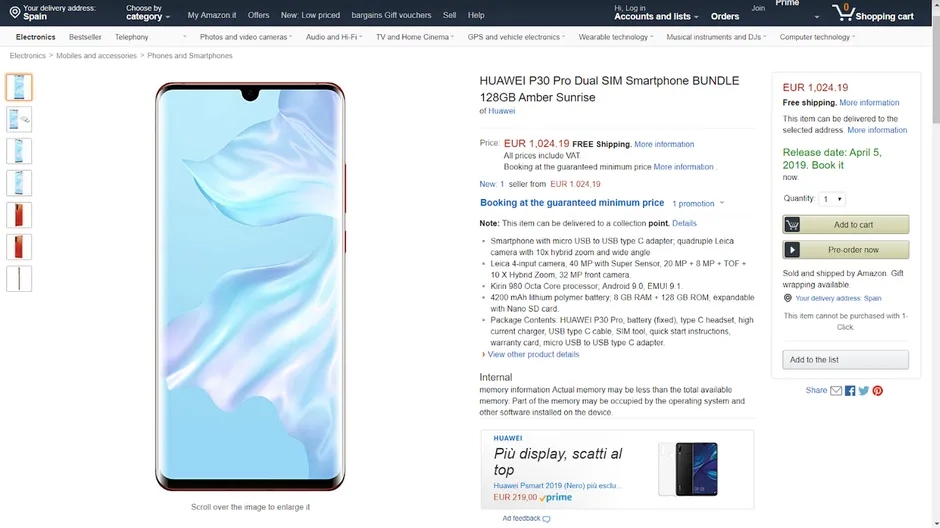 华为P30系列真机曝光:P30 Pro采用屏下指纹