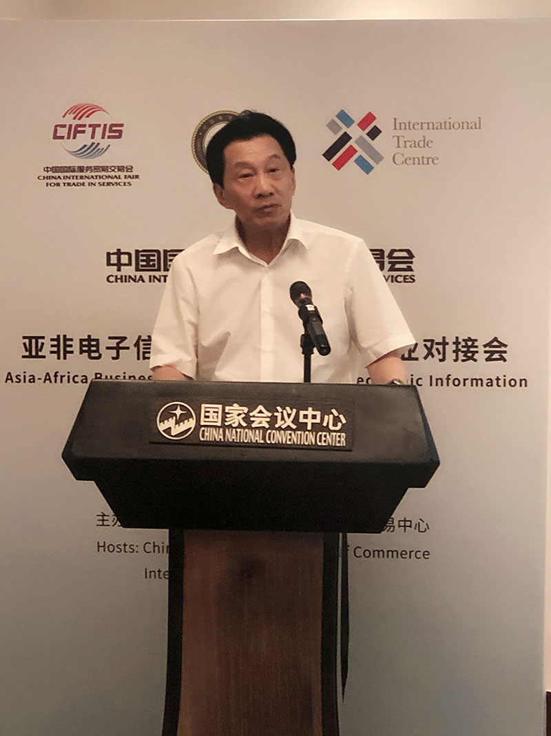 王宁出席亚非电子信息技术外包服务企业对接会并致辞