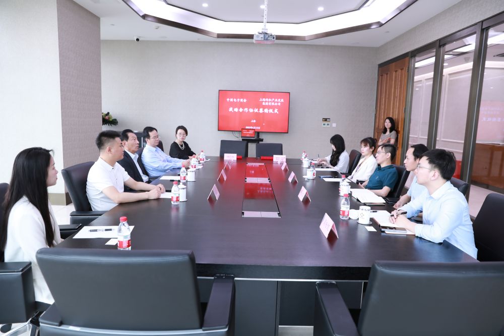中国电子商会会长王宁、秘书长彭李辉一行到访上海均和产业发展集团座谈交流