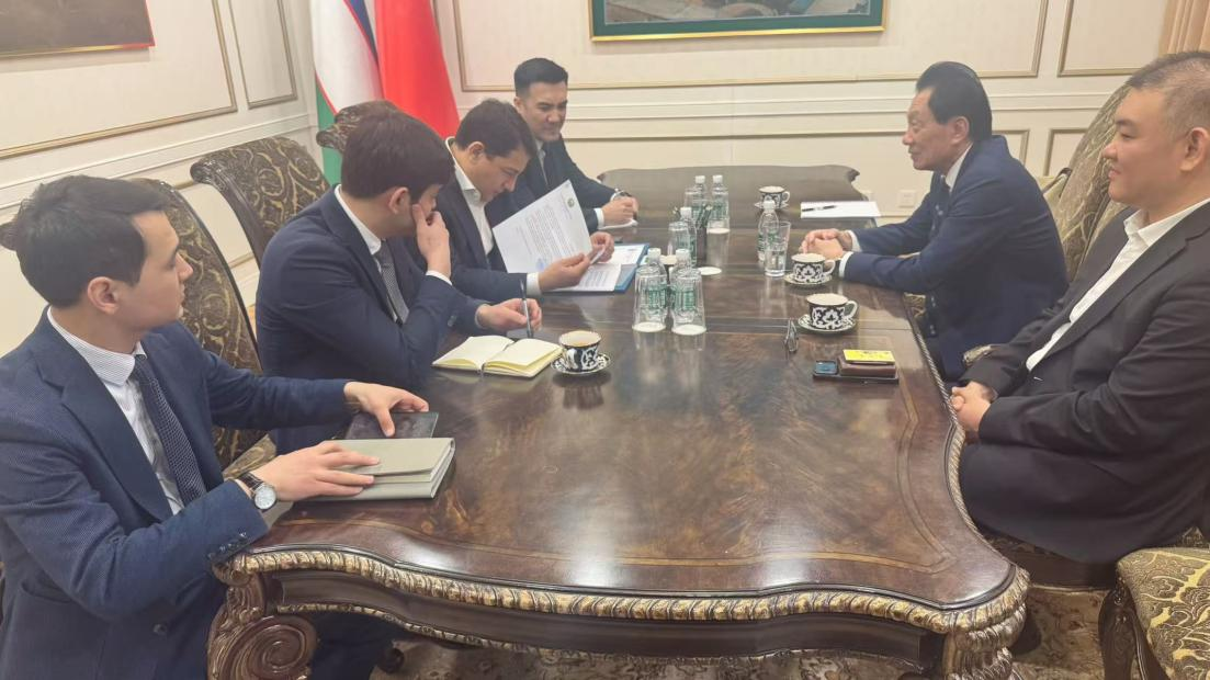 深化中乌产业合作 中国电子商会会长王宁一行拜会乌兹别克斯坦驻华大使